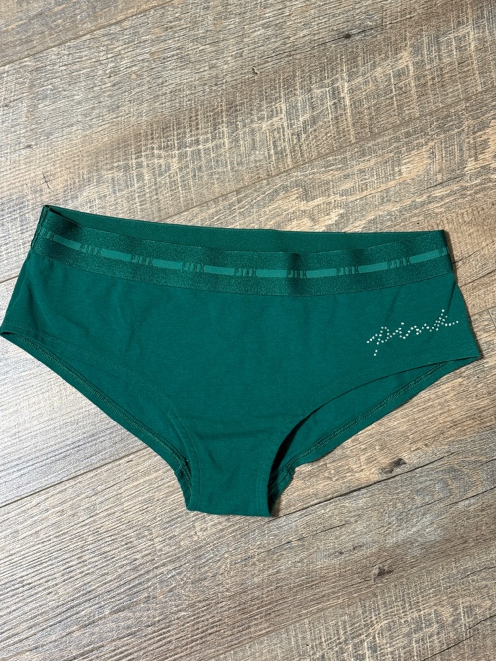 PINK Victoria's Secret Green panties with Pink Diamond detail